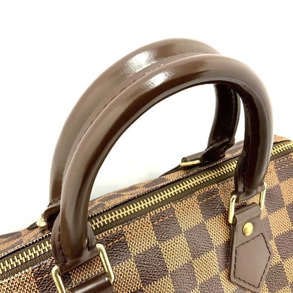 Louis Vuitton Speedy 25 Damier Ebene Handbag PVC Leather Brown - Picture 7 of 7